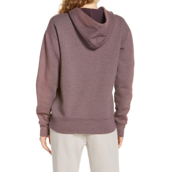 🆕ZELLA Vintage Wash Fleece Hoodie Sweatshirt Burgundy Large 12-14 - Picture 2 of 8